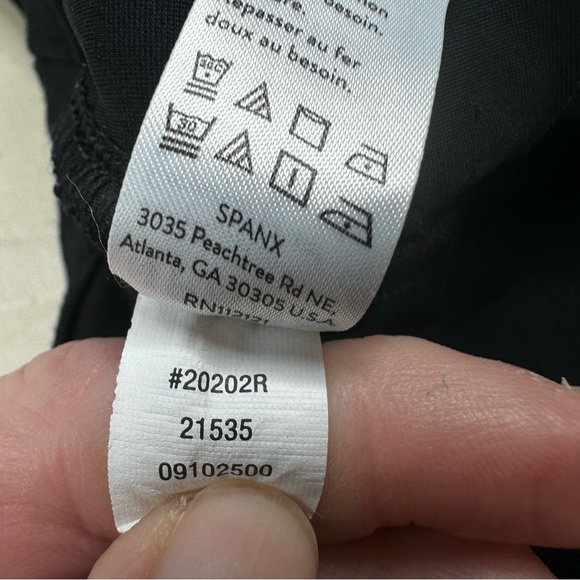 Spanx Perfect Pant Ankle Ponte Black Pants Size Small Back Pockets Shapewear - Picture 10 of 14